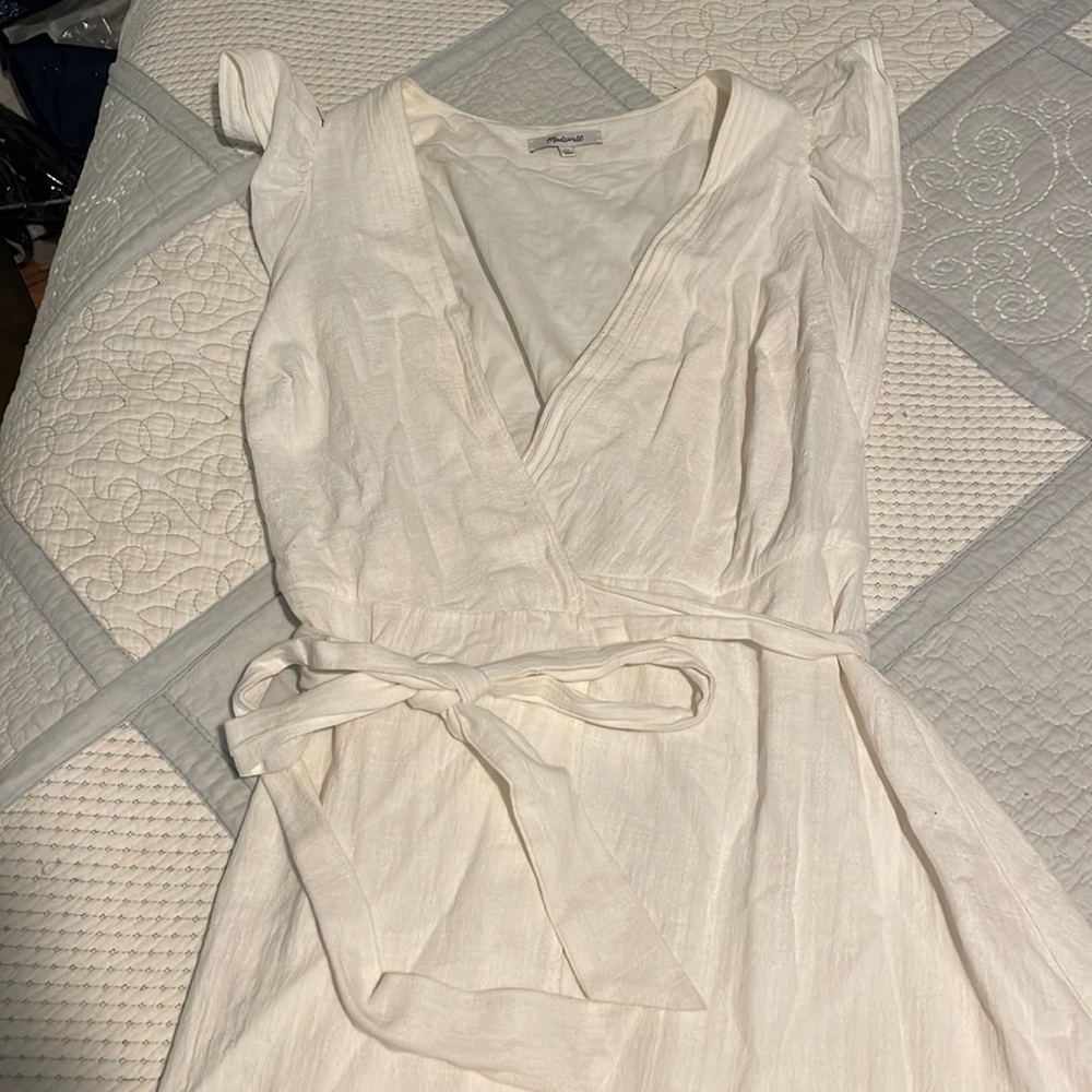 White madewell wrap dress